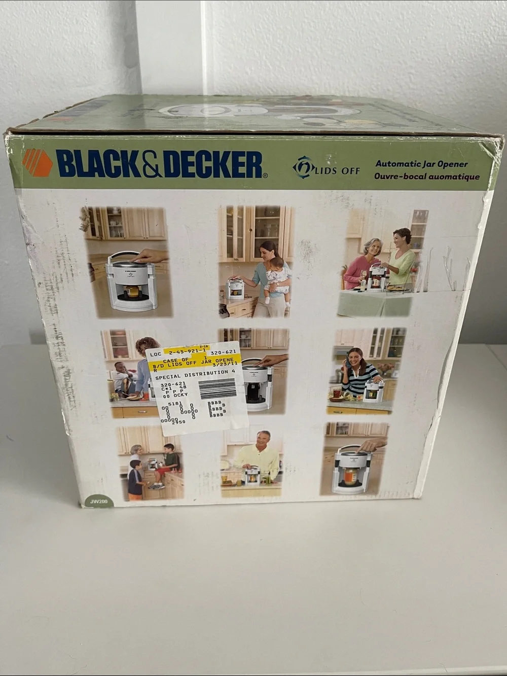 Black & Decker Lids Off Automatic Jar Opener JW200 White New Open Box Electric